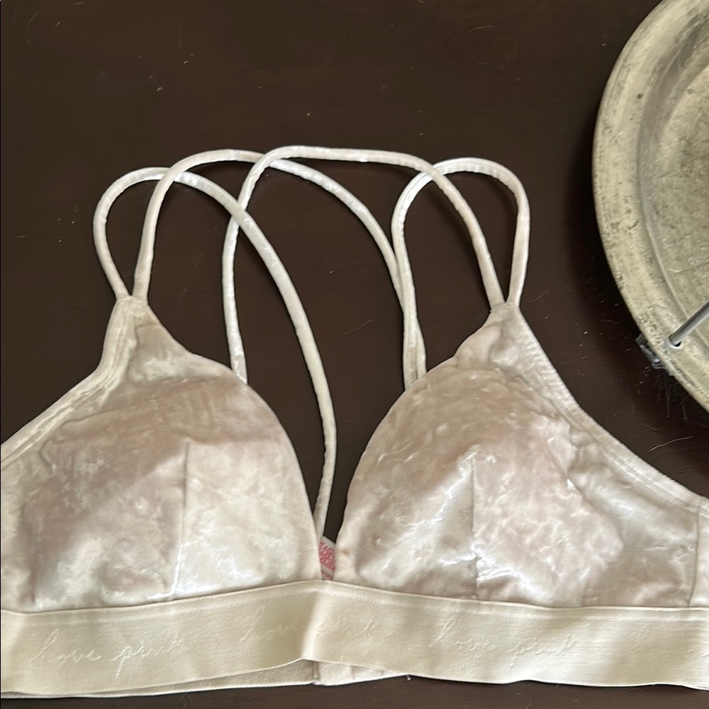 Velvet Bralette in Cream
